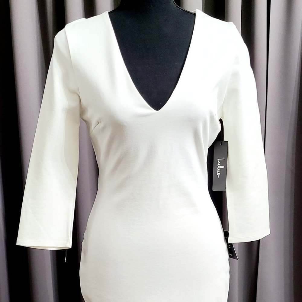 White Quarter Sleeve Dress
